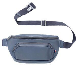 Kibou Vegan Leather Diaper Bag Fanny pack - Smoky Indigo